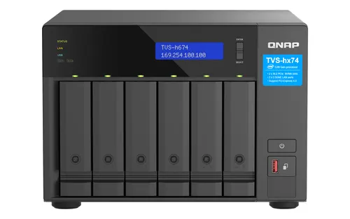 QNAP TVS-H674 NAS Tower Intel® Core™ i5 i5-12400 32 GB DDR4 0 TB QuTS hero Czarny