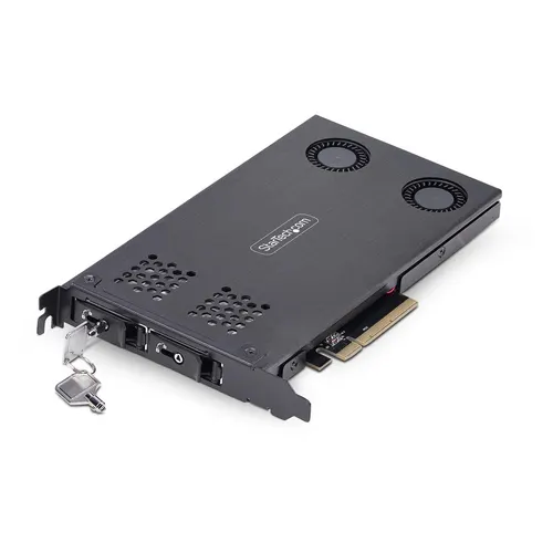 StarTech.com 2M2-REMOVABLE-PCIE panel drive bay Płyta tylna Czarny