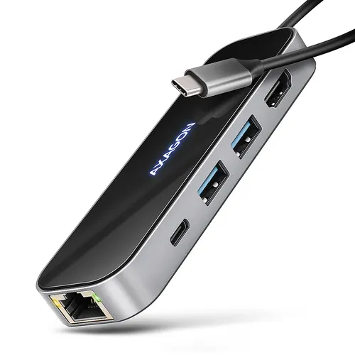 Axagon HMC-6GLN stacja dokująca Przewodowa USB 3.2 Gen 1 (3.1 Gen 1) Type-C Czarny