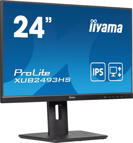 iiyama ProLite XUB2493HS-B6 monitor komputerowy 60,5 cm (23.8") 1920 x 1080 px Full HD LED Czarny