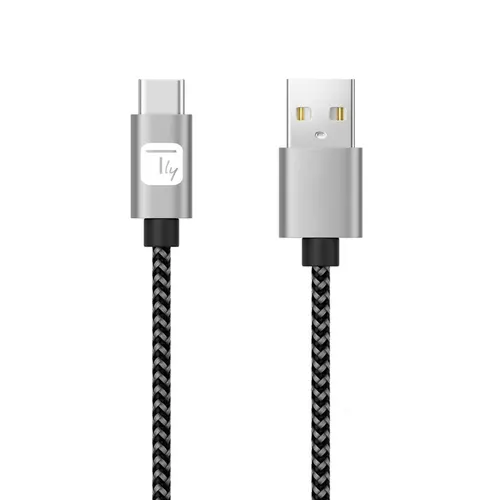 Techly ICOC MU2AC-005-AL kabel USB USB 2.0 0,5 m USB A USB C 0,48 Gbit/s Czarny, Szary