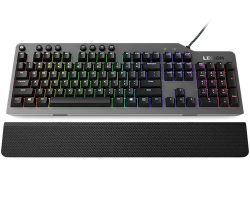 Lenovo Legion K500 klawiatura Gaming USB QWERTY US English Czarny, Szary
