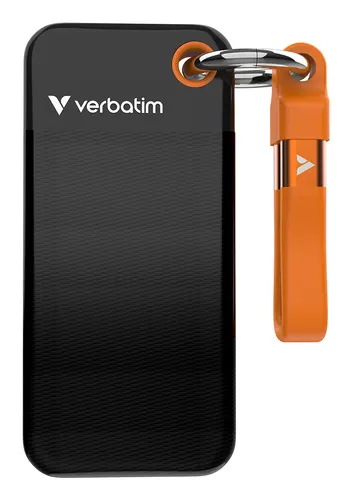 Verbatim Pocket SSD 1 TB USB Type-C 3.2 Gen 2 (3.1 Gen 2) Czarny, Pomarańczowy