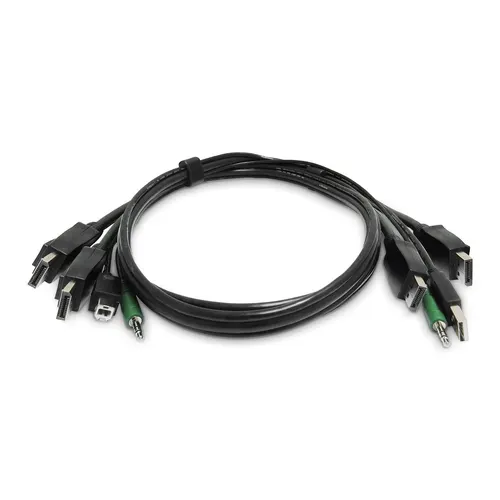 StarTech.com SK2DPMMKVM06-TAA-2U kabel KVM Czarny 1,8 m