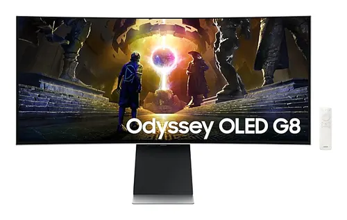 Samsung LS34DG850SUXDU monitor komputerowy 86,4 cm (34") 3440 x 1440 px UltraWide Quad HD OLED Srebrny