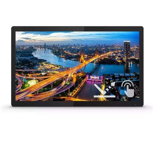 Philips B Line 222B1TFL/00 monitor komputerowy 54,6 cm (21.5") 1920 x 1080 px Full HD LED Ekran dotykowy Czarny