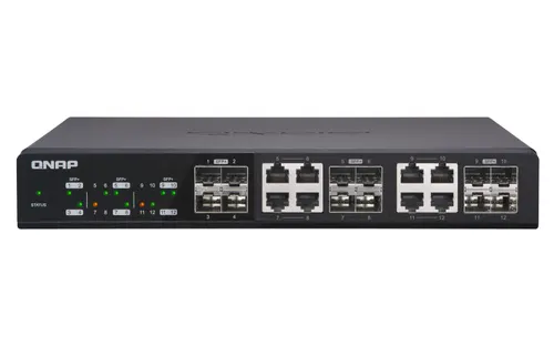 QNAP QSW-1208-8C przełącznik sieciowy Nie zarządzany Czarny