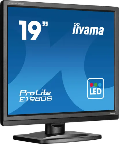 iiyama ProLite E1980S-B1 monitor komputerowy 48,3 cm (19") 1280 x 1024 px VGA LED Czarny