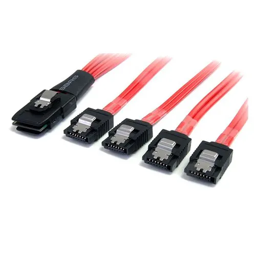 StarTech.com 1m SCSI SAS kabel SCSI Czerwony, Czarny SATA III SATA 7-pin