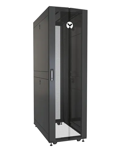 Vertiv VR3100SP stojak 42U Stojak wolnostojący Czarny, Przezroczysty