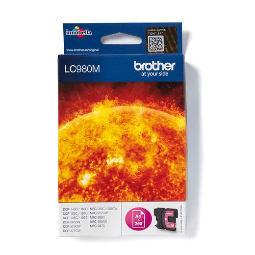 Brother LC980M nabój z tuszem 1 szt. Oryginalny Purpurowy