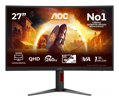 AOC G4 Gaming monitor komputerowy 68,6 cm (27") 2560 x 1440 px Quad HD LED Czarny, Czerwony
