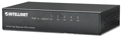 Intellinet 5-Port Fast Ethernet Office Switch Fast Ethernet (10/100) Czarny