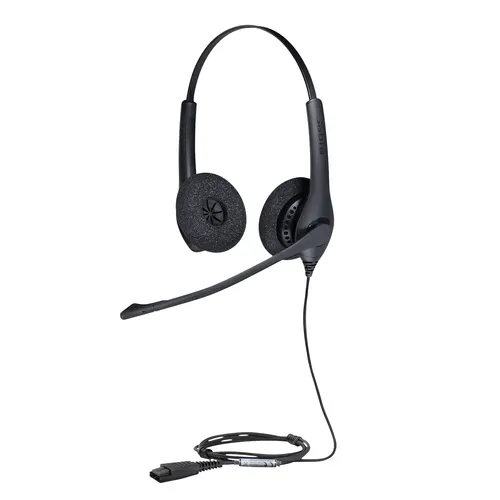 Jabra Biz 1500 Zestaw słuchawkowy Przewodowa Opaska na głowę Biuro/centrum telefoniczne Bluetooth Czarny, stereo (Duo), złącze QD