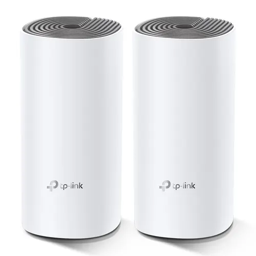 TP-Link Deco E4 (2-pack) Dual-band (2.4 GHz/5 GHz) Wi-Fi 5 (802.11ac) Biały, Szary Wewnętrzny, 2 szt.