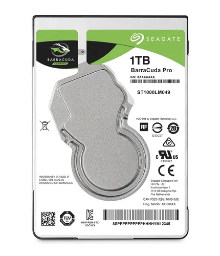 Seagate Barracuda Pro dysk twardy 1 TB 7200 RPM 128 MB 2.5" SATA III