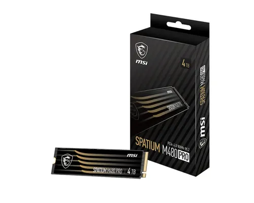 MSI SPATIUM M480 PRO PCIE 4.0 NVME M.2 4TB urządzenie SSD PCI Express 4.0 3D NAND