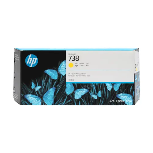 HP Wkład z atramentem żółtym DesignJet 738 300 ml