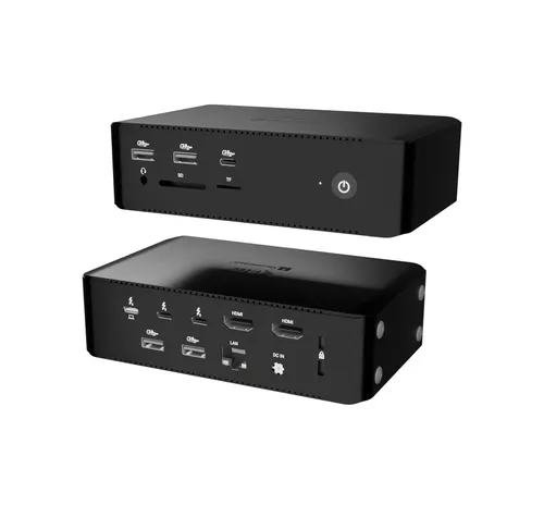i-tec TB5QUATTRODOCKPDUK stacja dokująca Przewodowa Thunderbolt 5 Czarny