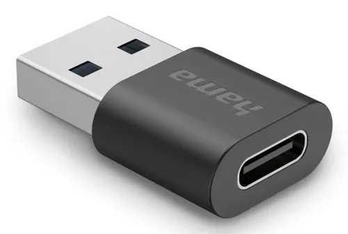 Hama 00200357 przejściówka do kabli USB-A USB-C Czarny