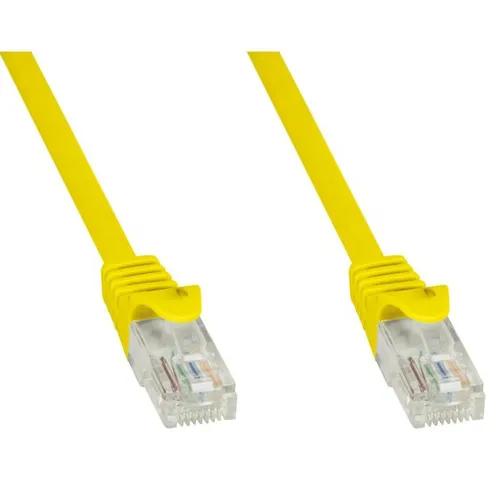 Techly ICOC CCA5U-0025-YET kabel sieciowy Żółty 0,25 m Cat5e U/UTP (UTP)