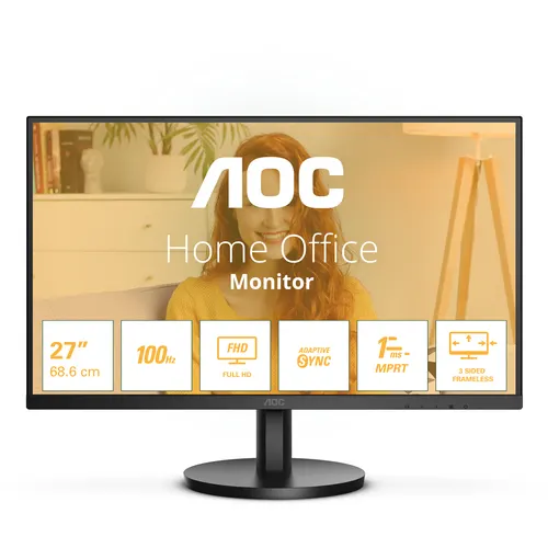 AOC B3 27B3HMA2 monitor komputerowy 68,6 cm (27") 1920 x 1080 px Full HD LCD Czarny