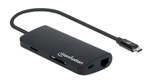 Manhattan 152372 stacja dokująca USB 3.2 Gen 1 (3.1 Gen 1) Type-C Czarny