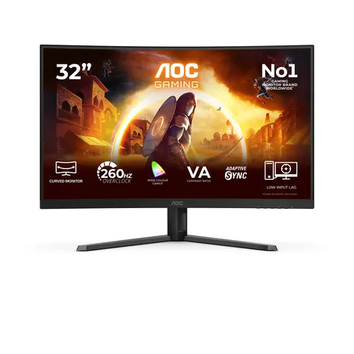 AOC G4 C32G42ZE monitor komputerowy 80 cm (31.5") 1920 x 1080 px Full HD LED Czarny, Czerwony