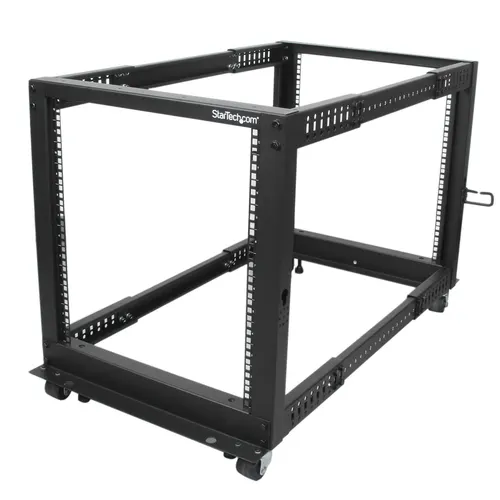 StarTech.com 4POSTRACK12U stojak 12U Stojak wolnostojący Czarny