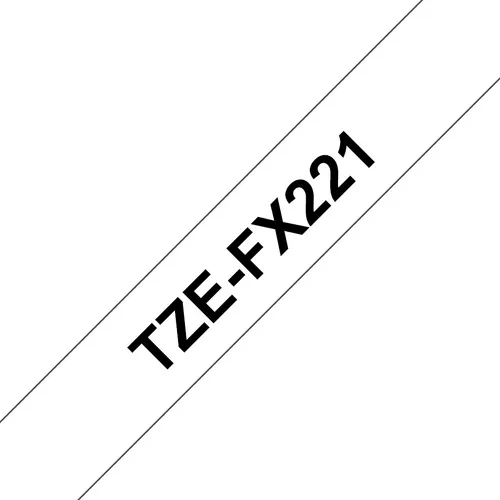 Brother TZE-FX221 taśmy do etykietowania Czarny na białym