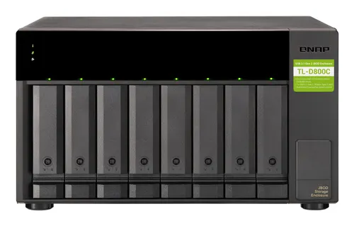 QNAP TL-D800C obudowa do dysków twardych Obudowa HDD/SSD Czarny, Szary 2.5/3.5"