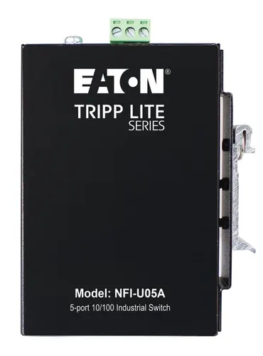 Eaton NFI-U05A przełącznik sieciowy Nie zarządzany Fast Ethernet (10/100) Szyna DIN Czarny