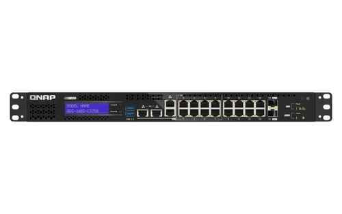 QNAP QGD-1602-C3758-16G przełącznik sieciowy Zarządzany L2 2.5G Ethernet (100/1000/2500) Czarny, Szary