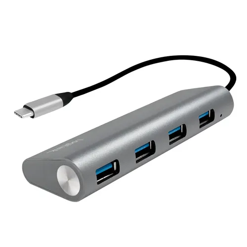 LogiLink UA0309 huby i koncentratory USB 3.2 Gen 1 (3.1 Gen 1) Type-C 5000 Mbit/s Szary