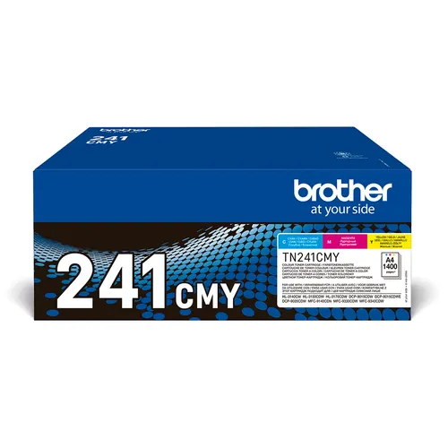 Brother TN-241CMY kaseta z tonerem 3 szt. Oryginalny Cyjan, Purpurowy, Żółty