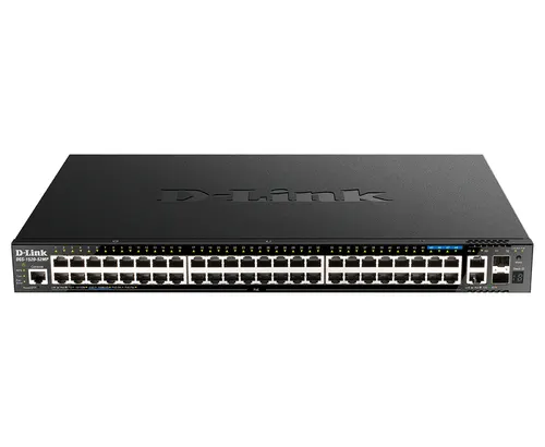 D-Link DGS-1520-52MP przełącznik sieciowy Zarządzany L3 Gigabit Ethernet (10/100/1000) Obsługa PoE 1U Czarny