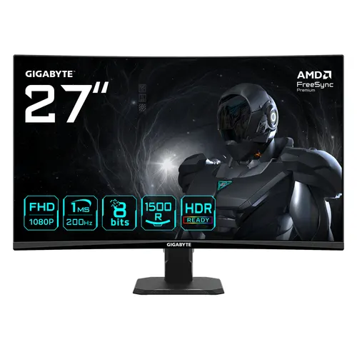 GIGABYTE GS27FCA monitor komputerowy 68,6 cm (27") 1920 x 1080 px Full HD LED Czarny