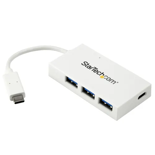 StarTech.com HB30C3A1CFBW huby i koncentratory USB 3.2 Gen 1 (3.1 Gen 1) Type-C 5000 Mbit/s Biały
