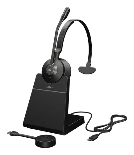 Jabra Engage 55 SE Zestaw słuchawkowy Bezprzewodowy Opaska na głowę Biuro/centrum telefoniczne Czarny, Mono, Microsoft Teams, USB-C, ze stacją ładującą