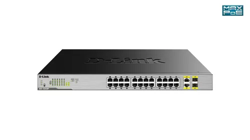 D-Link DGS-1026MP przełącznik sieciowy Nie zarządzany Gigabit Ethernet (10/100/1000) Obsługa PoE Czarny, Szary