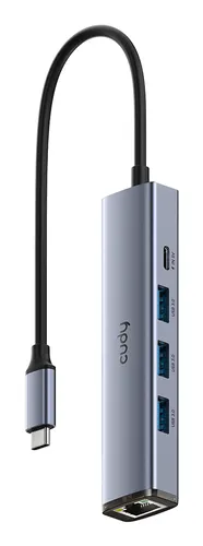 Cudy UH605 stacja dokująca Przewodowa USB 3.2 Gen 1 (3.1 Gen 1) Type-C Szary, Srebrny