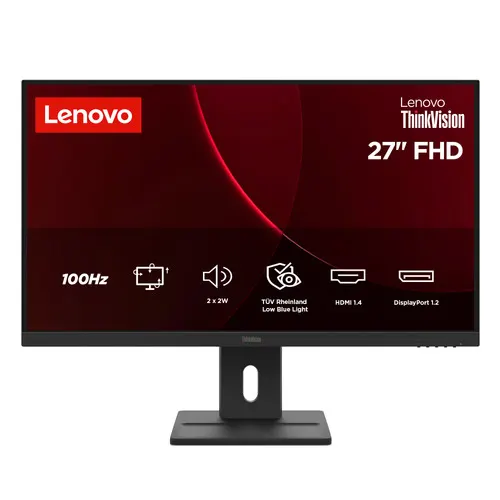 Lenovo ThinkVision E27-40 monitor komputerowy 68,6 cm (27") 1920 x 1080 px Full HD LCD Czarny