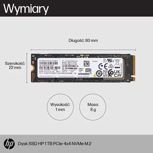 HP Dysk SSD 1 TB PCIe4x4 NVMe M.2