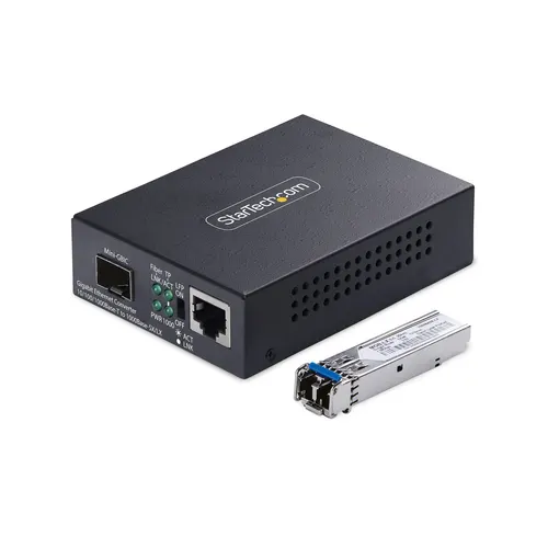 StarTech.com MCM1110SMLC20 konwerter sieciowy 2000 Mbit/s 1310 nm Pojedynczy Czarny
