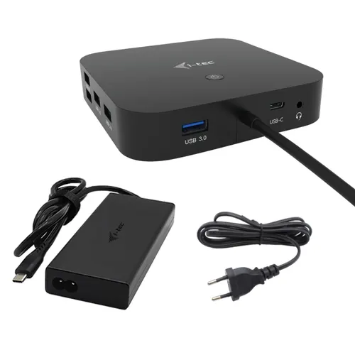 i-tec C31TRI4KDPDPRO100 stacja dokująca Przewodowa USB 3.2 Gen 1 (3.1 Gen 1) Type-C Czarny