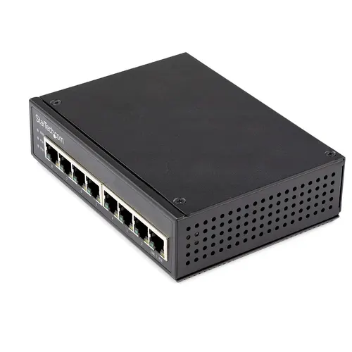 StarTech.com IESC1G80UP przełącznik sieciowy Nie zarządzany Gigabit Ethernet (10/100/1000) Obsługa PoE Czarny