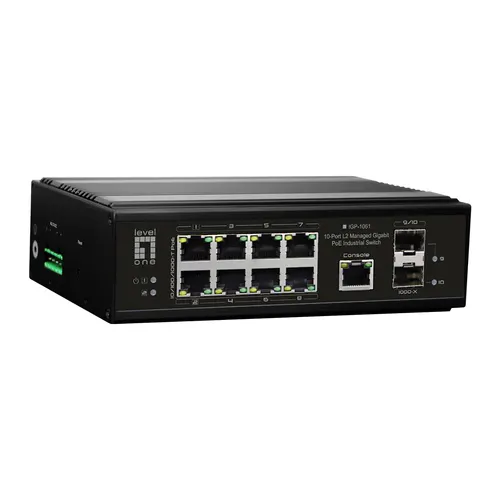 LevelOne IGP-1061 przełącznik sieciowy Zarządzany L2 Gigabit Ethernet (10/100/1000) Obsługa PoE Czarny