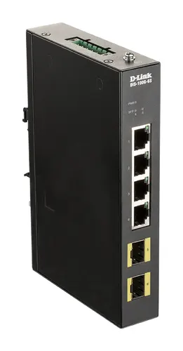 D-Link DIS-100G-6S przełącznik sieciowy Nie zarządzany Gigabit Ethernet (10/100/1000) Szyna DIN Czarny