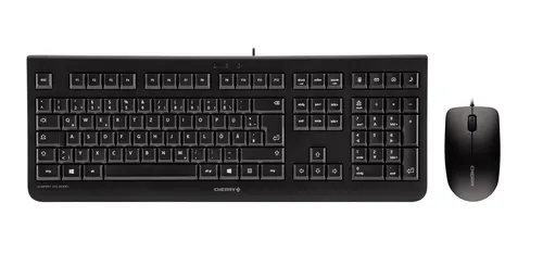 CHERRY DC 2000 klawiatura Dołączona myszka Uniwersalne USB Hiszpański Czarny