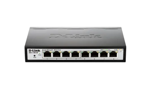 D-Link DGS-1100-08 Zarządzany Gigabit Ethernet (10/100/1000) Czarny